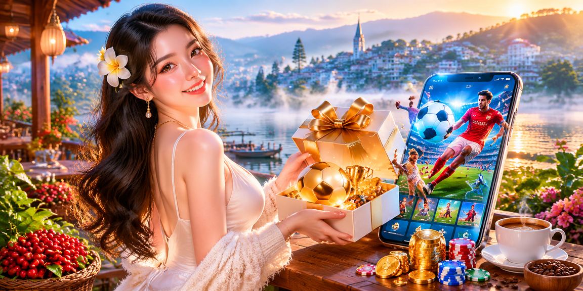 Người dùng tại Đà Lạt thưởng thức cà phê và đặt cược thể thao qua ứng dụng điện thoại