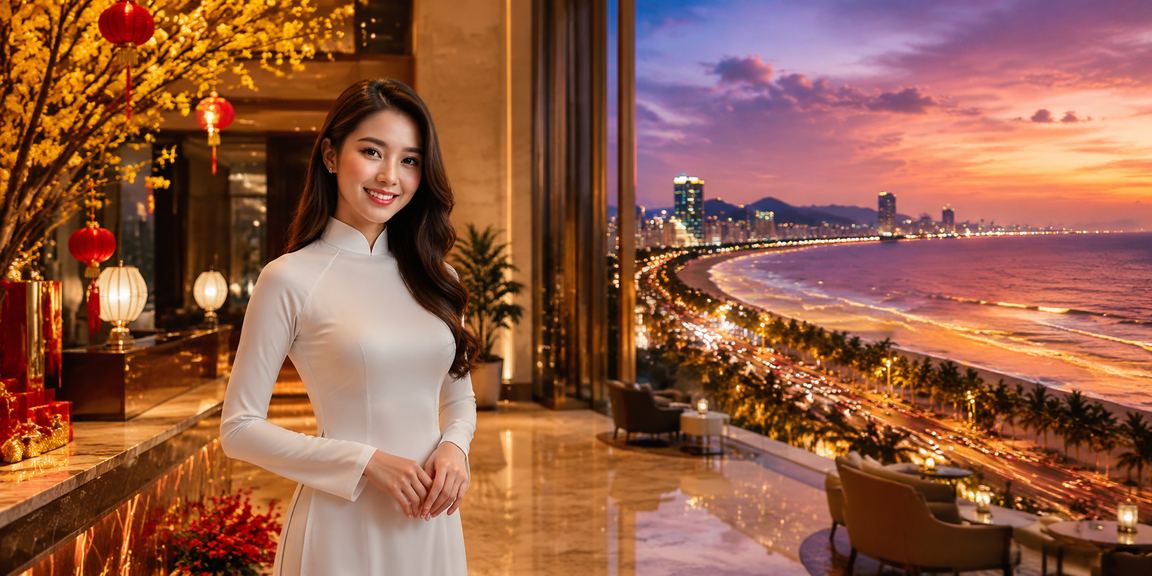 Người dùng trải nghiệm casino trực tuyến tại Đà Nẵng với trang phục áo dài truyền thống