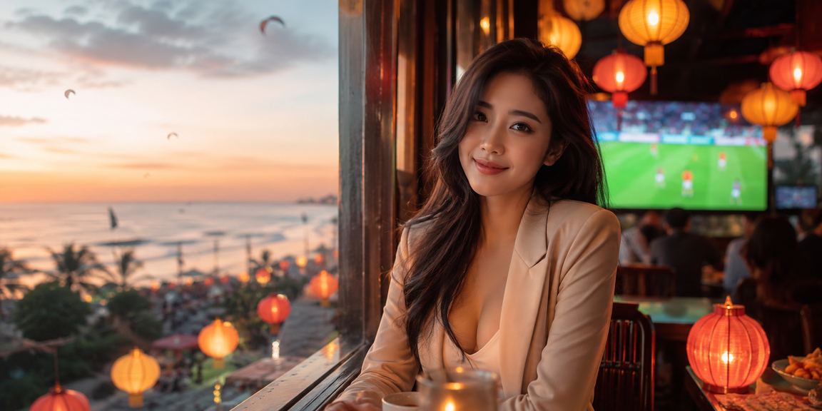Người dùng tại Hội An thưởng thức cà phê và theo dõi cá cược bóng đá trên điện thoại