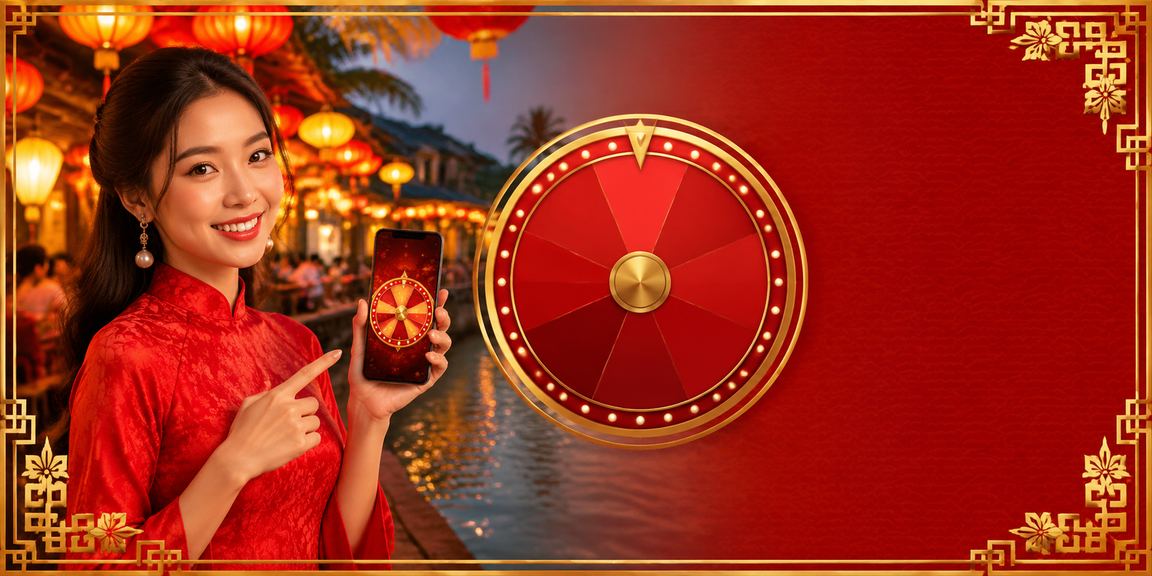 Người chơi roulette trực tuyến trong không khí lễ hội đèn lồng Hội An – casino live hiện đại